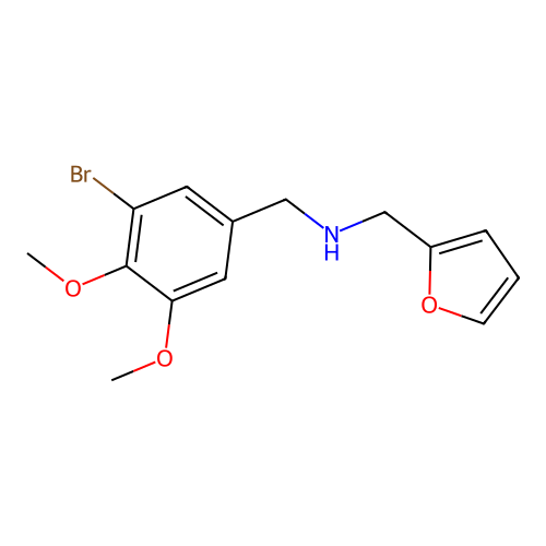 1-(3-bromo-4,5-dimethoxyphenyl)-N-(furan-2-ylmethyl)methanamine structure