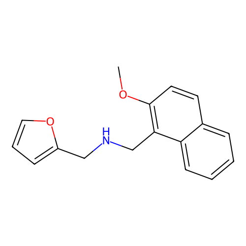 1-(furan-2-yl)-N-[(2-methoxynaphthalen-1-yl)methyl]methanamine structure
