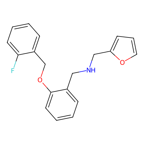 N-{2-[(2-fluorobenzyl)oxy]benzyl}-N-(2-furylmethyl)amine structure