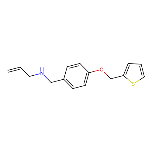 N-allyl-N-[4-(2-thienylmethoxy)benzyl]amine structure