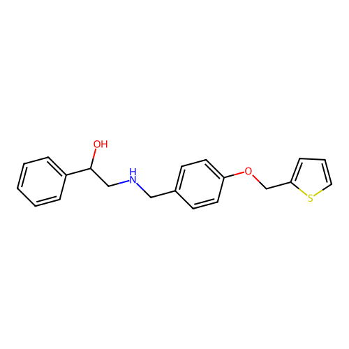 1-Phenyl-2-{[4-(thiophen-2-ylmethoxy)benzyl]amino}ethanol structure