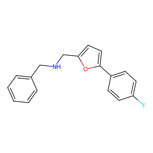 N-benzyl-N-{[5-(4-fluorophenyl)-2-furyl]methyl}amine structure