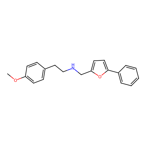 2-(4-methoxyphenyl)-N-[(5-phenyl-2-furyl)methyl]ethanamine structure