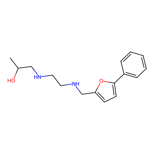 1-[(2-{[(5-Phenyl-2-furyl)methyl]amino}ethyl)amino]-2-propanol structure