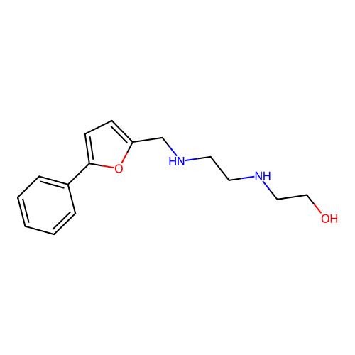 2-[(2-{[(5-Phenylfuran-2-yl)methyl]amino}ethyl)amino]ethanol structure