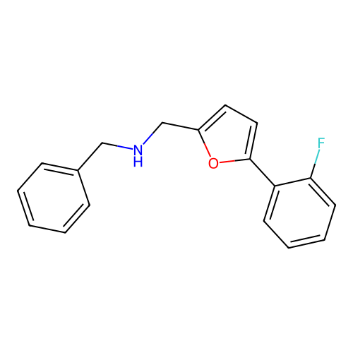 N-benzyl-1-[5-(2-fluorophenyl)furan-2-yl]methanamine structure