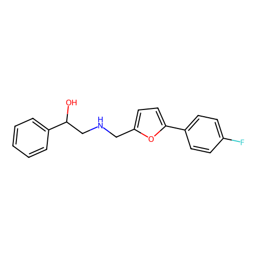 2-({[5-(4-Fluorophenyl)furan-2-yl]methyl}amino)-1-phenylethanol structure