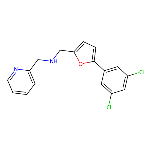 1-[5-(3,5-dichlorophenyl)furan-2-yl]-N-(pyridin-2-ylmethyl)methanamine structure