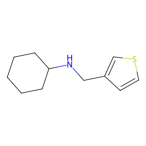 N-(thiophen-3-ylmethyl)cyclohexanamine structure