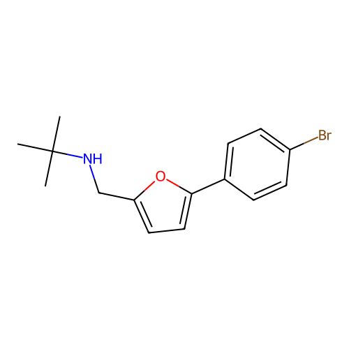 5-(4-Bromophenyl)-N-(1,1-dimethylethyl)-2-furanmethanamine structure