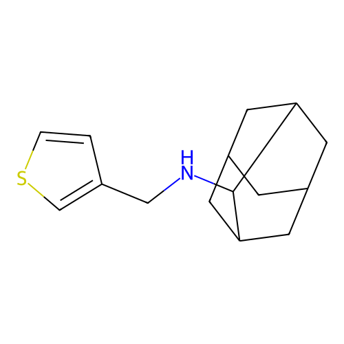 N-(thiophen-3-ylmethyl)adamantan-2-amine structure