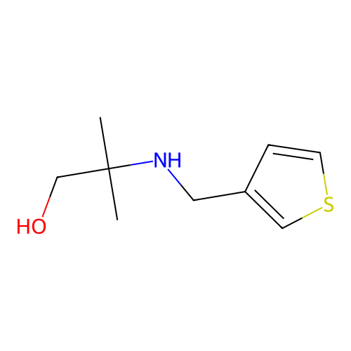 2-Methyl-2-{[(thiophen-3-yl)methyl]amino}propan-1-ol structure