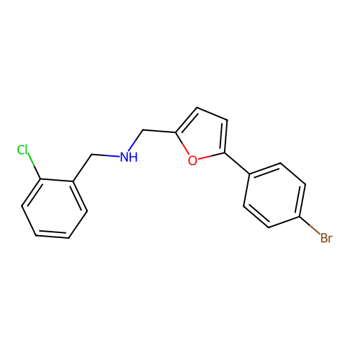 5-(4-Bromophenyl)-N-[(2-chlorophenyl)methyl]-2-furanmethanamine structure