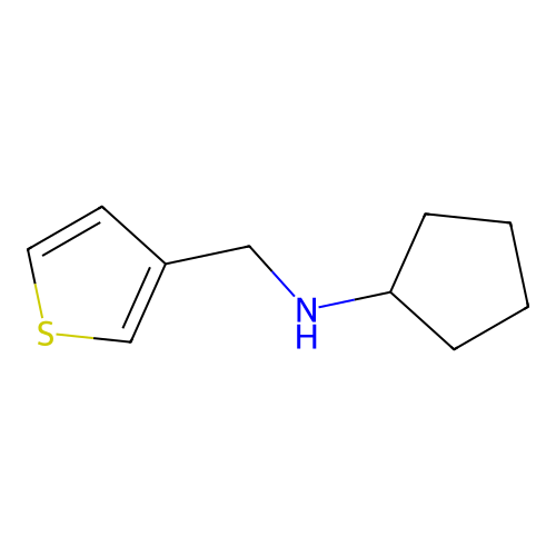N-(thiophen-3-ylmethyl)cyclopentanamine structure