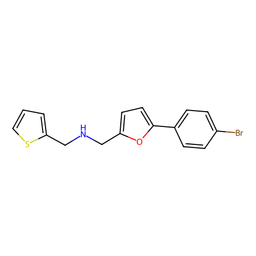 5-(4-Bromophenyl)-N-(2-thienylmethyl)-2-furanmethanamine structure
