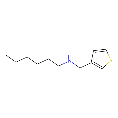 N-(thiophen-3-ylmethyl)hexan-1-amine structure