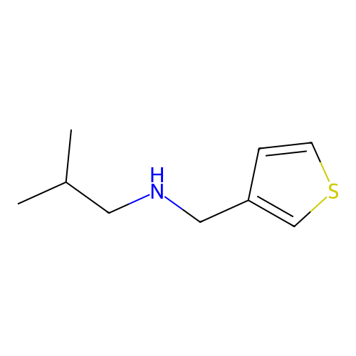 2-methyl-N-(thiophen-3-ylmethyl)propan-1-amine structure