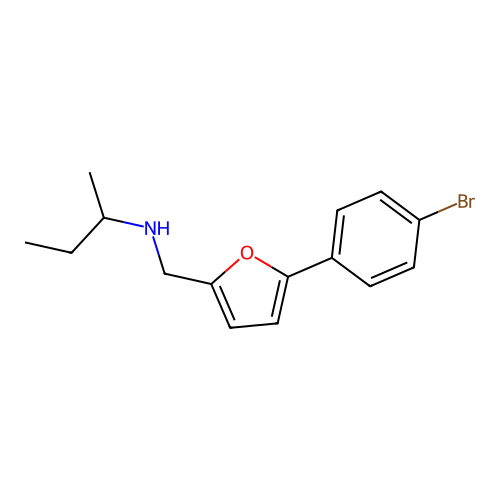5-(4-Bromophenyl)-N-(1-methylpropyl)-2-furanmethanamine structure
