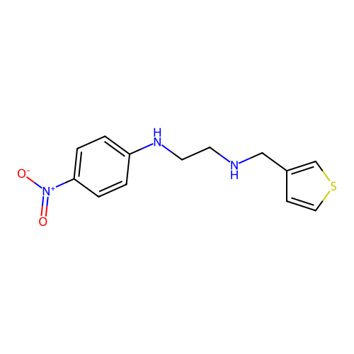 N-(4-nitrophenyl)-N'-(thiophen-3-ylmethyl)ethane-1,2-diamine structure