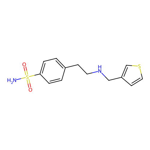 4-{2-[(3-Thienylmethyl)amino]ethyl}benzenesulfonamide structure