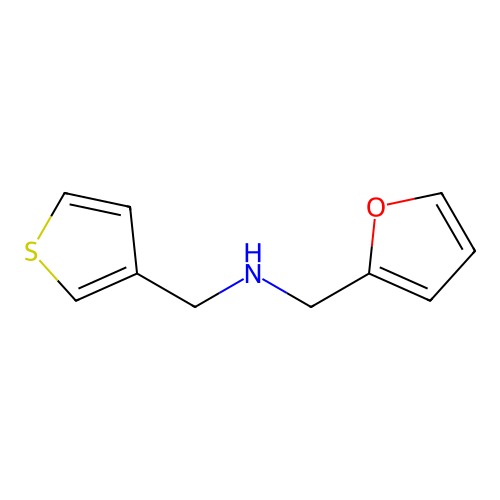1-(furan-2-yl)-N-(thiophen-3-ylmethyl)methanamine structure