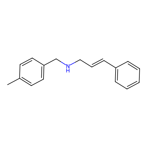 N-[(4-methylphenyl)methyl]-3-phenylprop-2-en-1-amine structure
