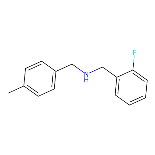 N-[(2-fluorophenyl)methyl]-1-(4-methylphenyl)methanamine structure