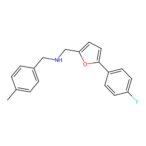 1-[5-(4-fluorophenyl)furan-2-yl]-N-(4-methylbenzyl)methanamine structure
