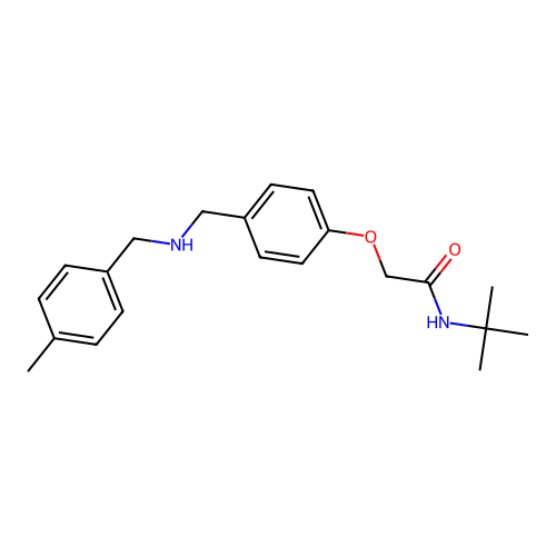 N-(tert-butyl)-2-(4-{[(4-methylbenzyl)amino]methyl}phenoxy)acetamide structure