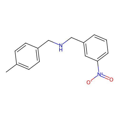 1-(4-methylphenyl)-N-(3-nitrobenzyl)methanamine structure