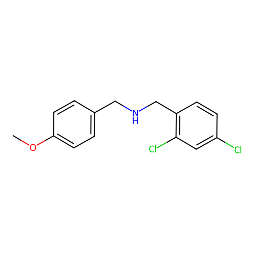 N-(2,4-dichlorobenzyl)-N-(4-methoxybenzyl)amine structure
