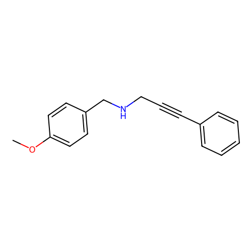 N-(4-methoxybenzyl)-3-phenylprop-2-yn-1-amine structure