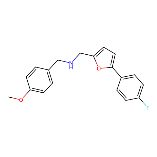 1-[5-(4-fluorophenyl)furan-2-yl]-N-(4-methoxybenzyl)methanamine structure
