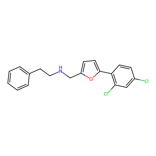 5-(2,4-Dichlorophenyl)-N-(2-phenylethyl)-2-furanmethanamine structure