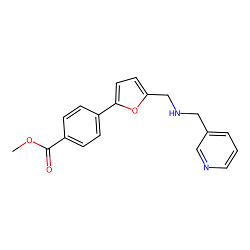 Methyl 4-(5-{[(pyridin-3-ylmethyl)amino]methyl}furan-2-yl)benzoate structure