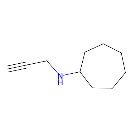 N-prop-2-ynylcycloheptanamine structure