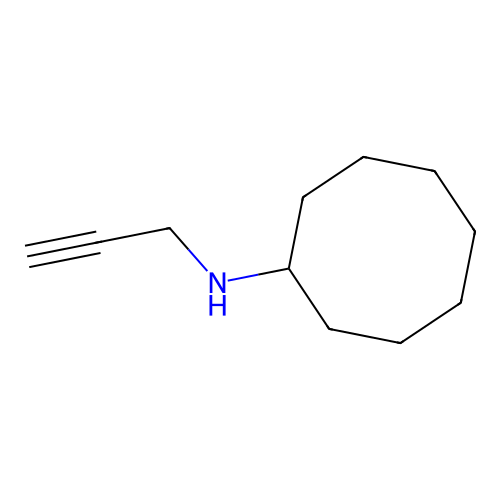 N-(prop-2-yn-1-yl)cyclooctanamine structure
