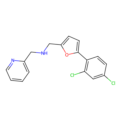 1-[5-(2,4-dichlorophenyl)furan-2-yl]-N-(pyridin-2-ylmethyl)methanamine structure