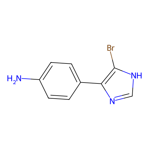 4-(5-bromo-1H-imidazol-4-yl)aniline structure