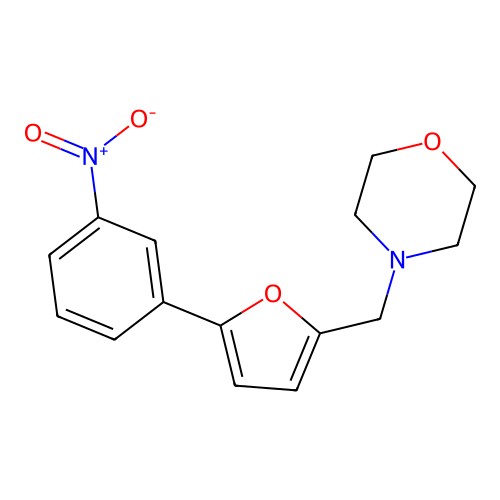 Morpholine, 4-[[5-(3-nitrophenyl)-2-furanyl]methyl]- structure