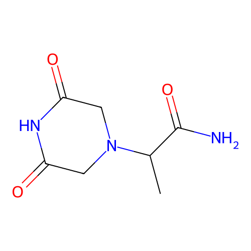 2-(3,5-Dioxopiperazin-1-yl)propanamide structure
