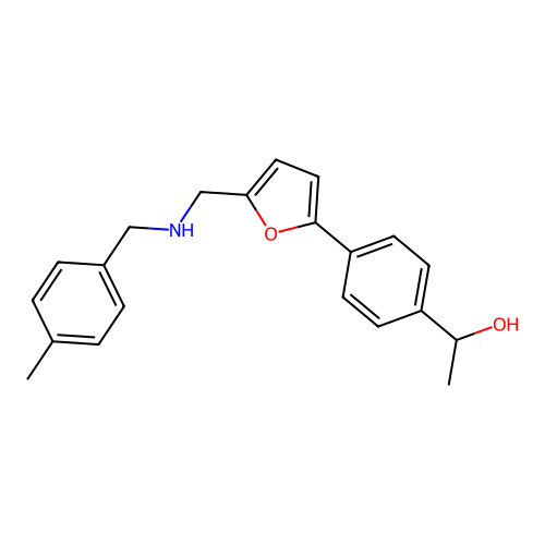 1-[4-(5-{[(4-Methylbenzyl)amino]methyl}-2-furyl)phenyl]ethanol structure