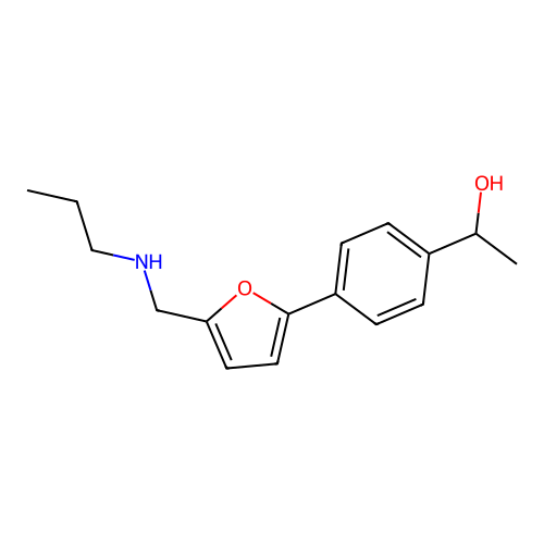 1-(4-{5-[(Propylamino)methyl]-2-furyl}phenyl)ethanol structure