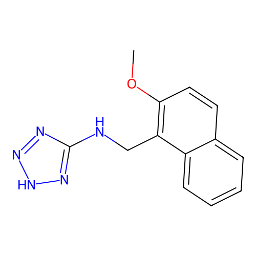 N-[(2-methoxynaphthalen-1-yl)methyl]-2H-tetrazol-5-amine structure