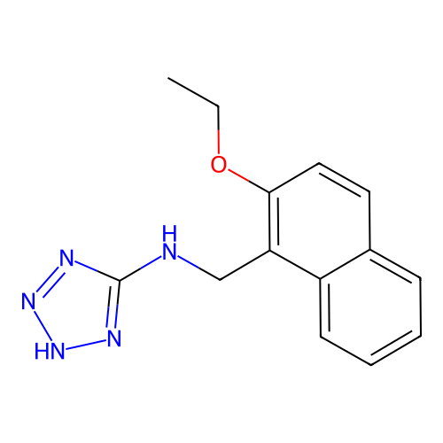 N-[(2-ethoxynaphthalen-1-yl)methyl]-2H-tetrazol-5-amine structure