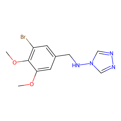 N-(3-bromo-4,5-dimethoxybenzyl)-4H-1,2,4-triazol-4-amine structure