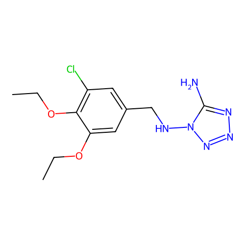 N~1~-(3-chloro-4,5-diethoxybenzyl)-1H-tetrazole-1,5-diamine structure
