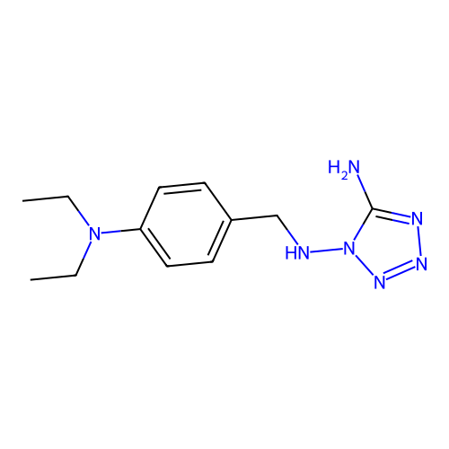 N~1~-[4-(diethylamino)benzyl]-1H-tetrazole-1,5-diamine structure