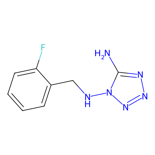 N~1~-(2-fluorobenzyl)-1H-tetrazole-1,5-diamine structure