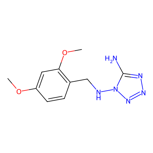 N~1~-(2,4-dimethoxybenzyl)-1H-tetrazole-1,5-diamine structure